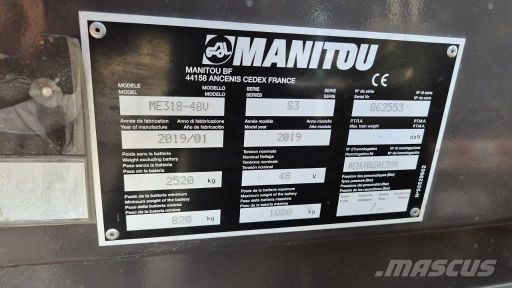 Manitou ME 318 Електрически вилични кари-повдигачи