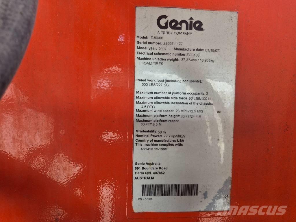 Genie Z 80/60 Съчленени стрелови подемници