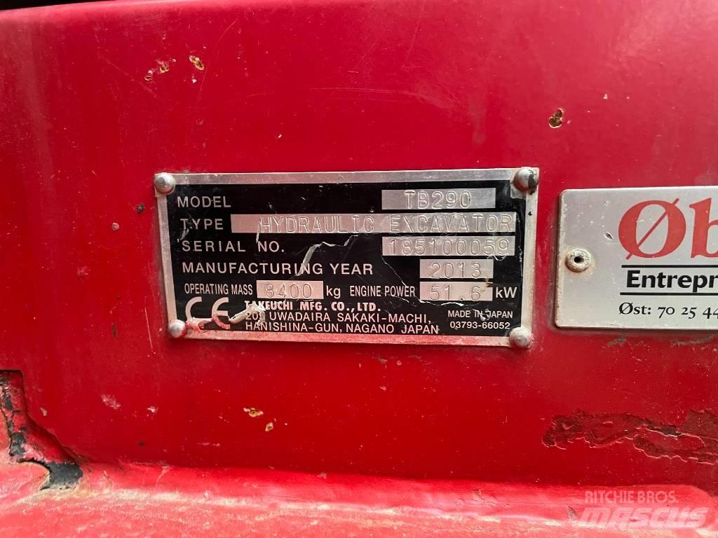 Takeuchi TB290 Средни екскаватори 7т - 12т