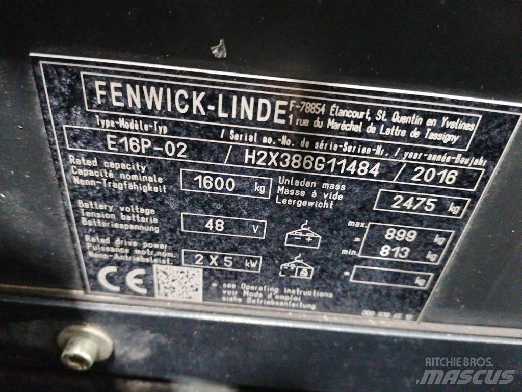 Linde E16P-02 Електрически вилични кари-повдигачи