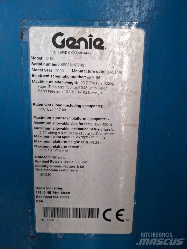 Genie S 60 Телескопични повдигачи
