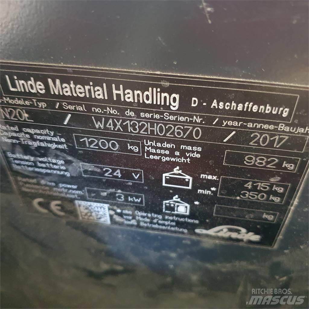 Linde N20L kurz Машини за комисиониране средноповдигачи