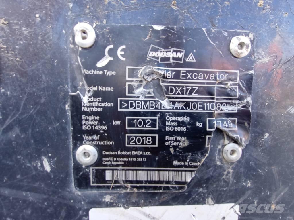 Doosan DX 17 Мини екскаватори < 7 т