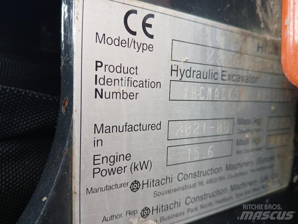 Hitachi ZX 26 U-6 Мини екскаватори < 7 т