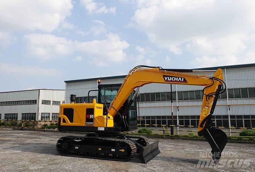 Yuchai YC80 PREMIUM Верижен екскаватор