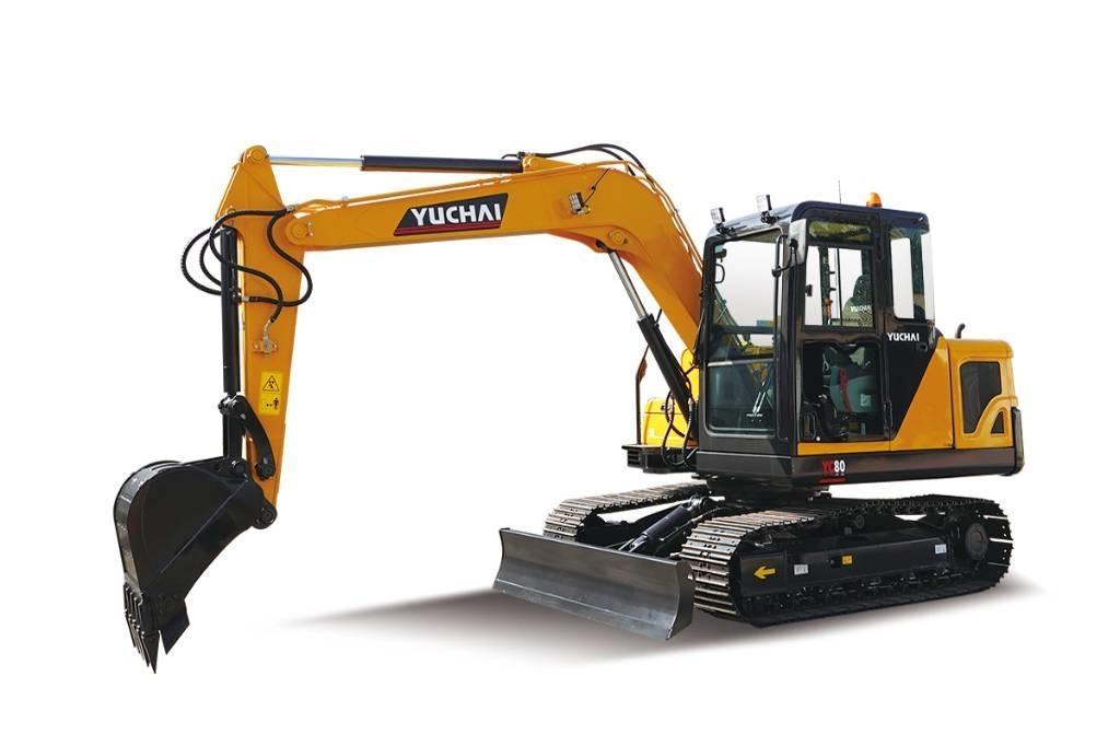 Yuchai YC80 PREMIUM Верижен екскаватор