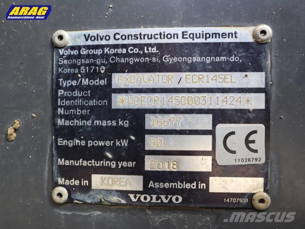 Volvo ECR 145 EL Верижен екскаватор
