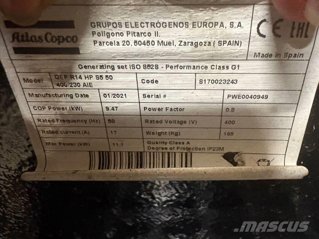 Atlas Copco QEP R 14 Бензинови генератори
