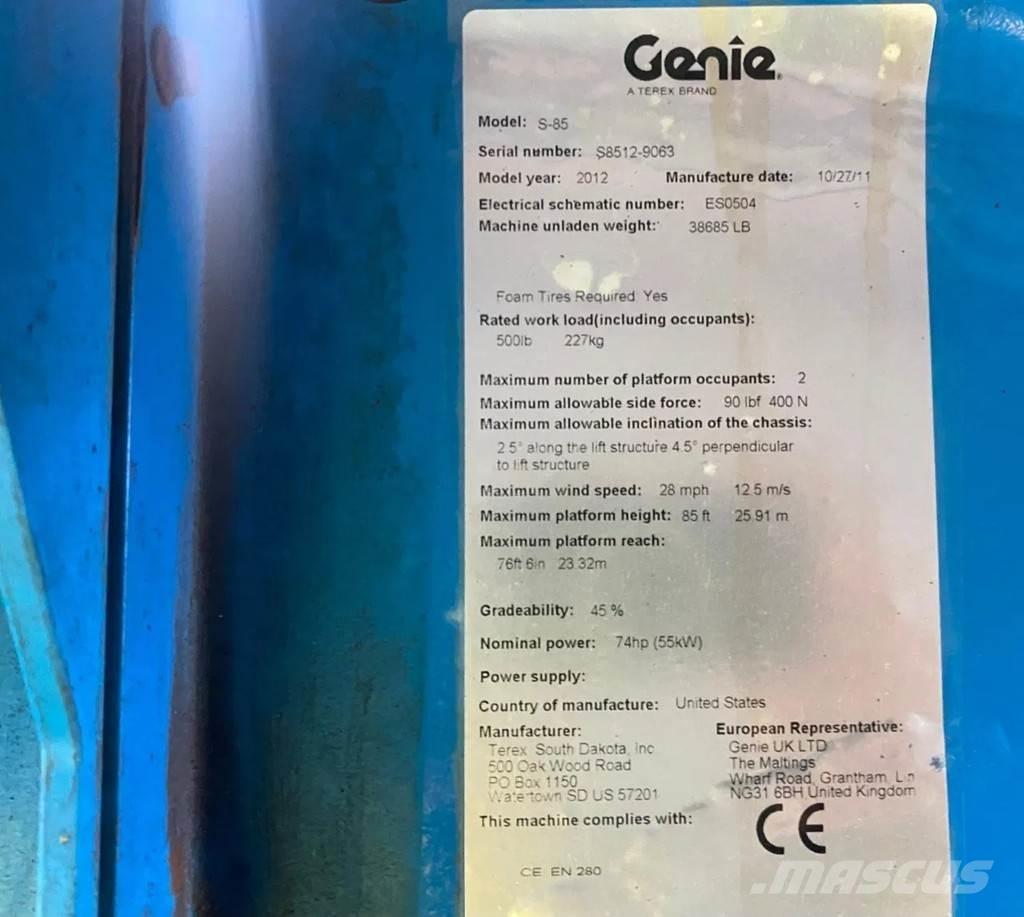Genie S-85 Телескопични повдигачи
