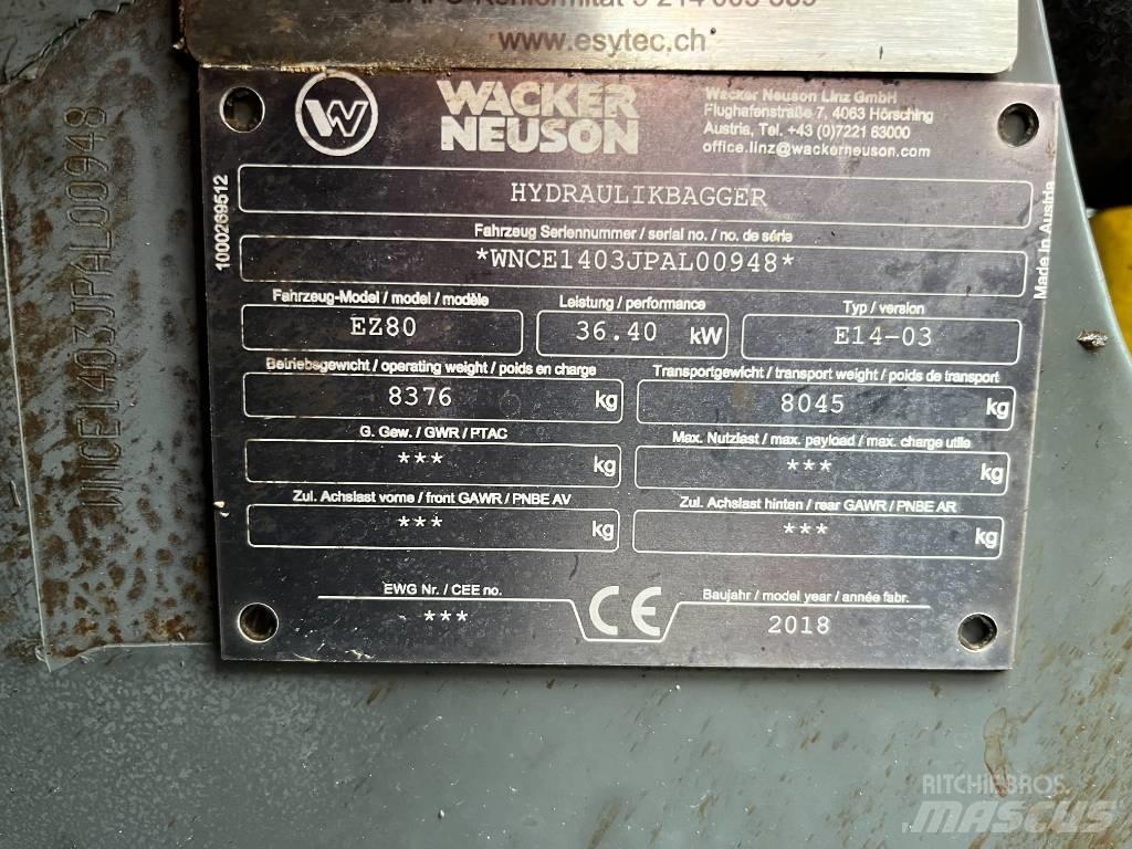 Wacker Neuson EZ 80 Средни екскаватори 7т - 12т