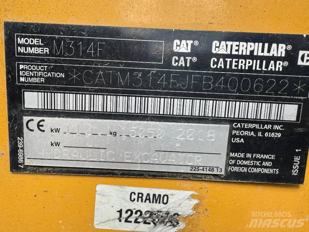 CAT M314F Колесни екскаватори