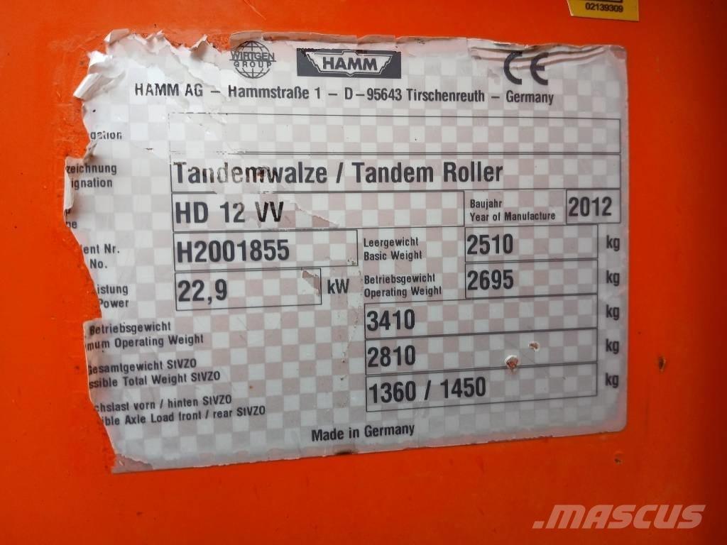 Hamm HD12 VV, Vält Двойни барабанни ролки

