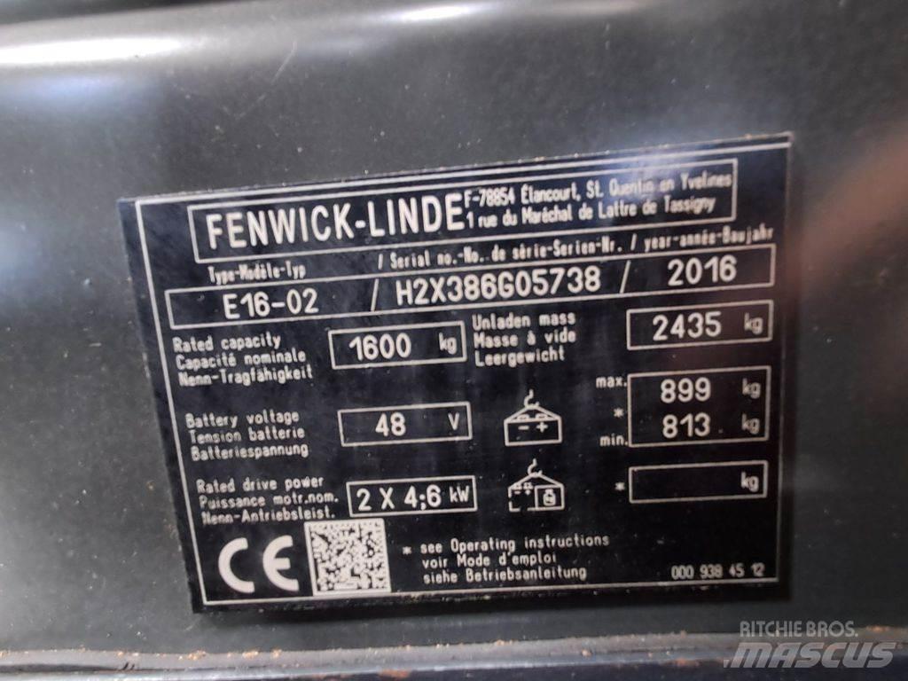 Linde E16-02 Електрически вилични кари-повдигачи