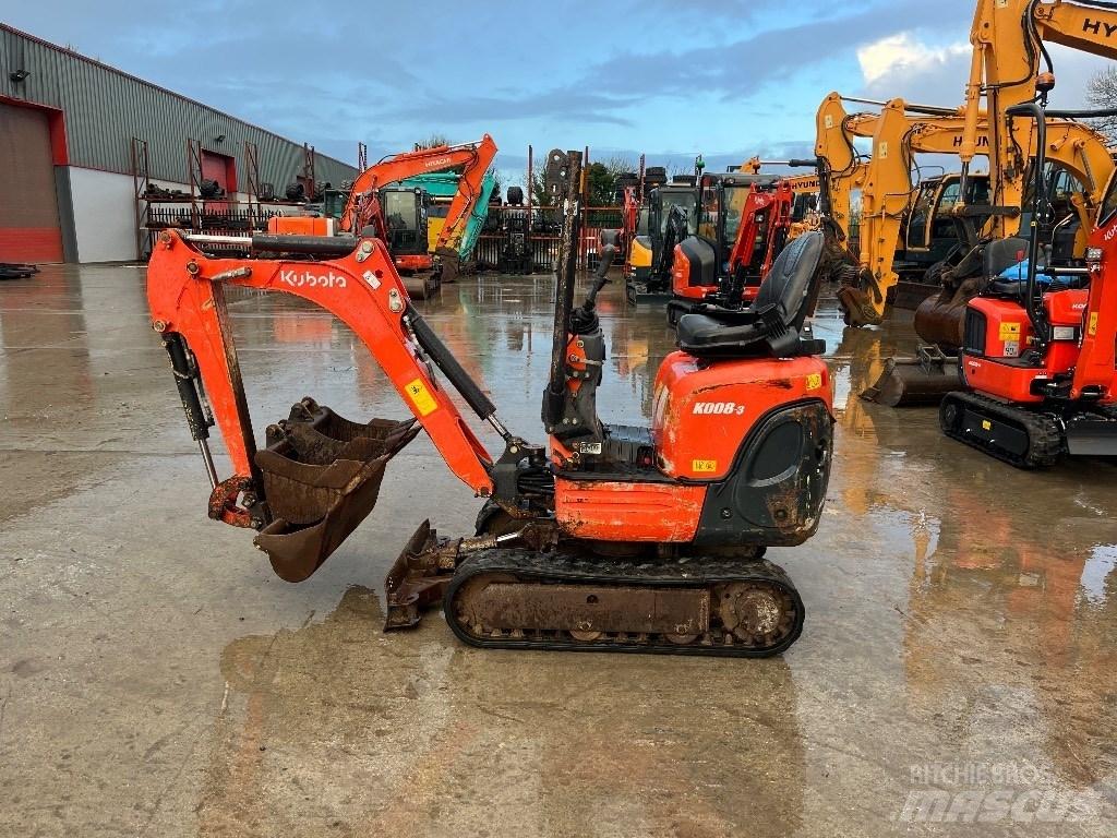 Kubota K 008-3 Мини екскаватори < 7 т