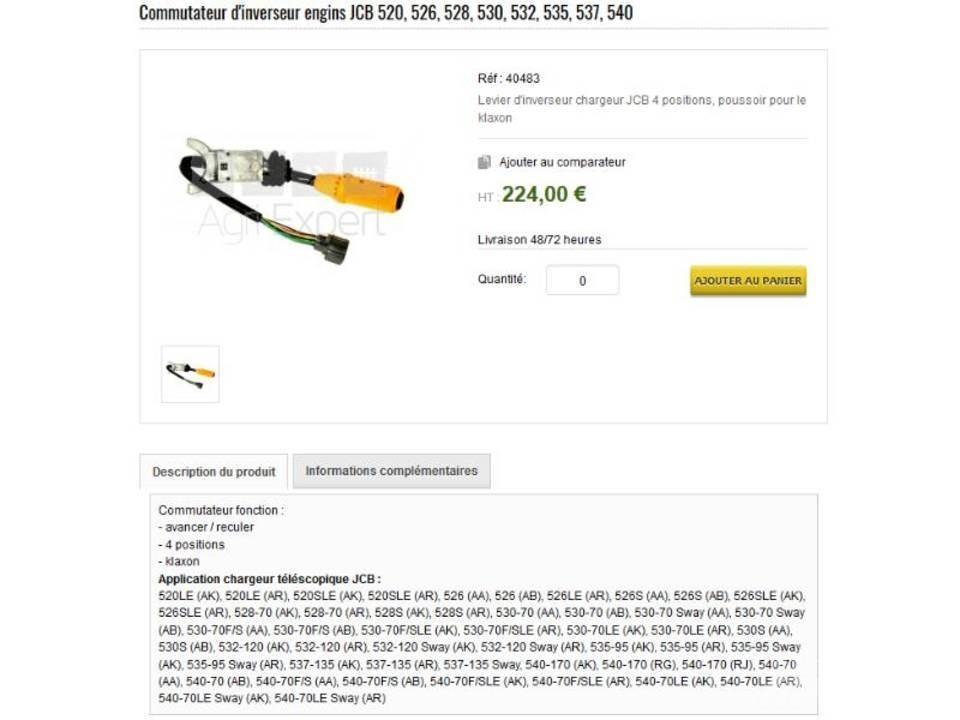 JCB 526S Кабина