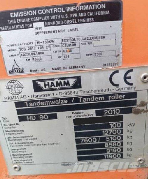 Hamm HD 90 Строителство - Други