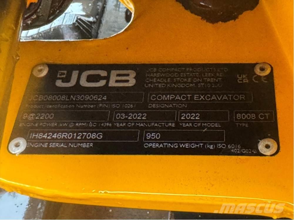 JCB MICRO 8008 Мини екскаватори < 7 т