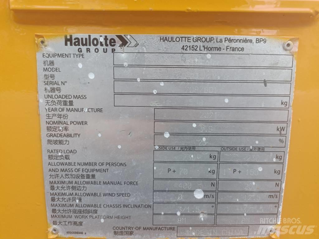 Haulotte OPTIMUM 8 Ножични работни платформи