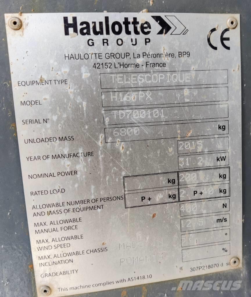 Haulotte H 16 TPX Телескопични повдигачи
