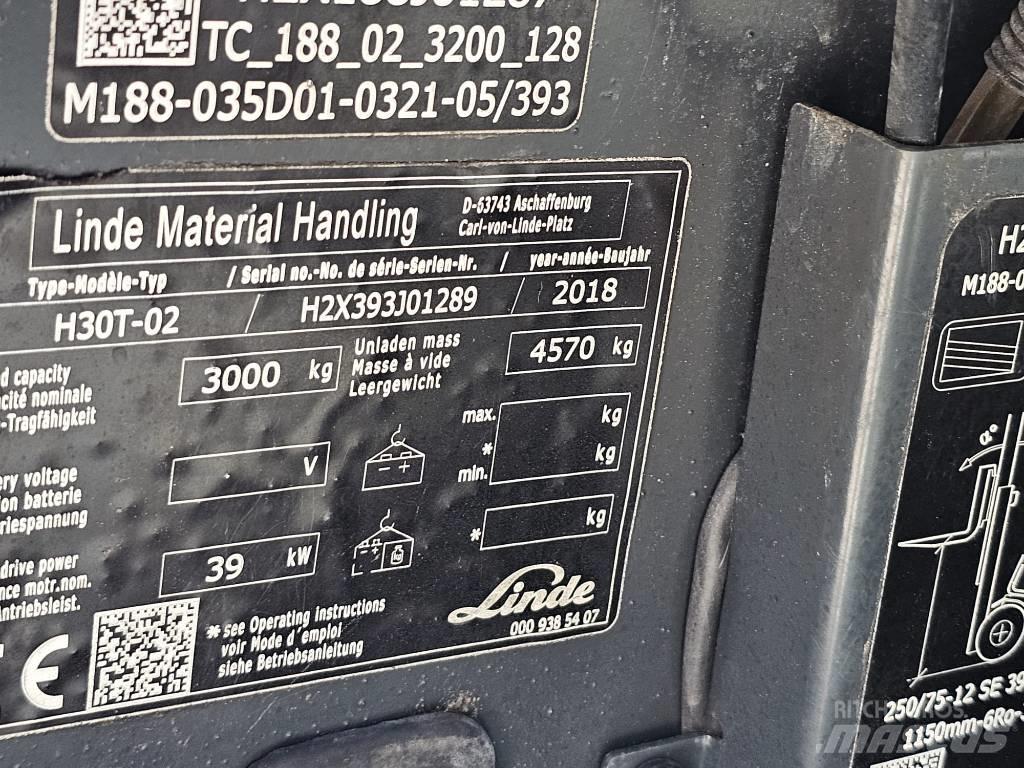 Linde H30T-02 Камиони с АГУ
