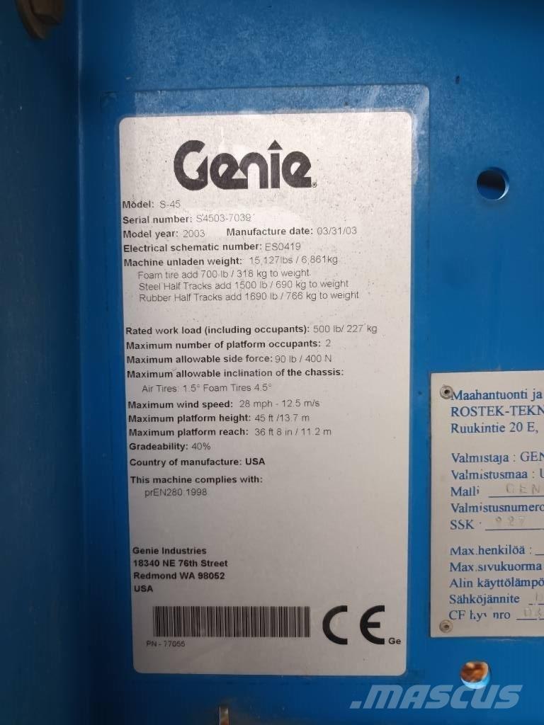 Genie S 45 RT Телескопични повдигачи
