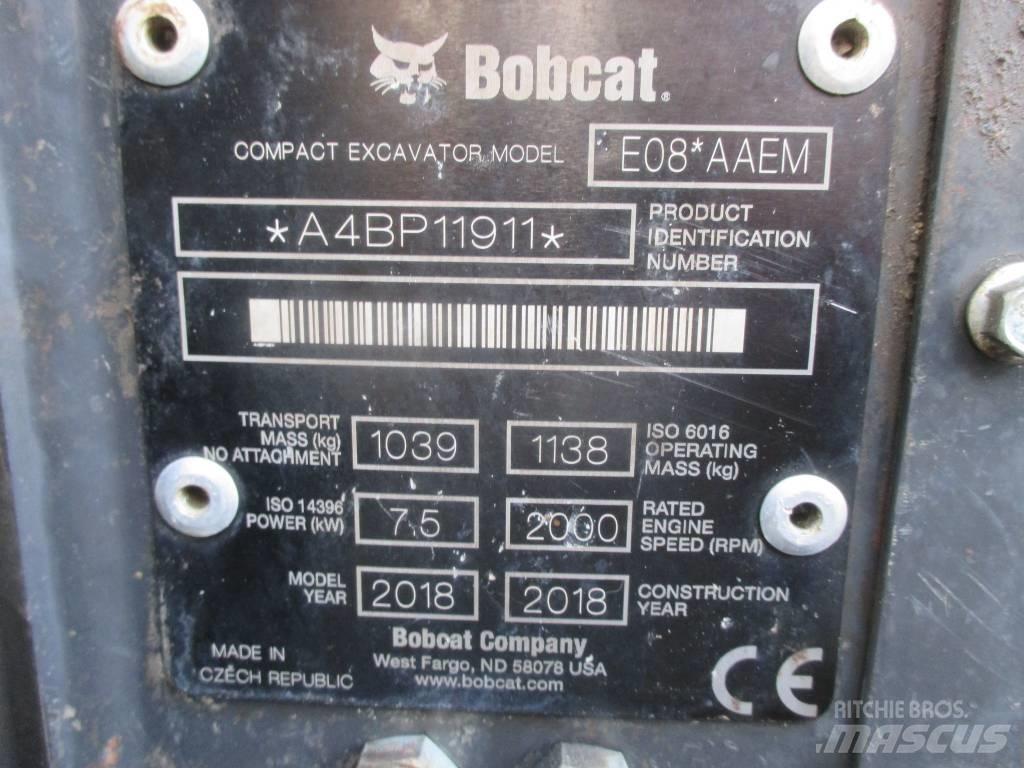 Bobcat E 08 Мини екскаватори < 7 т