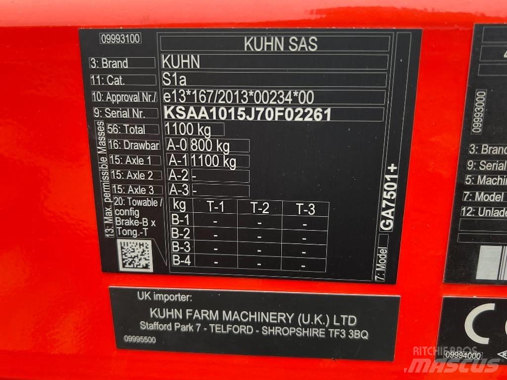 Kuhn GA 7501 Гребла и сенообръщачки