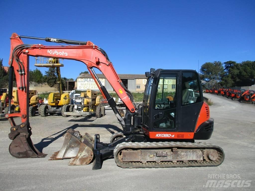 Kubota KX 080-4 Средни екскаватори 7т - 12т