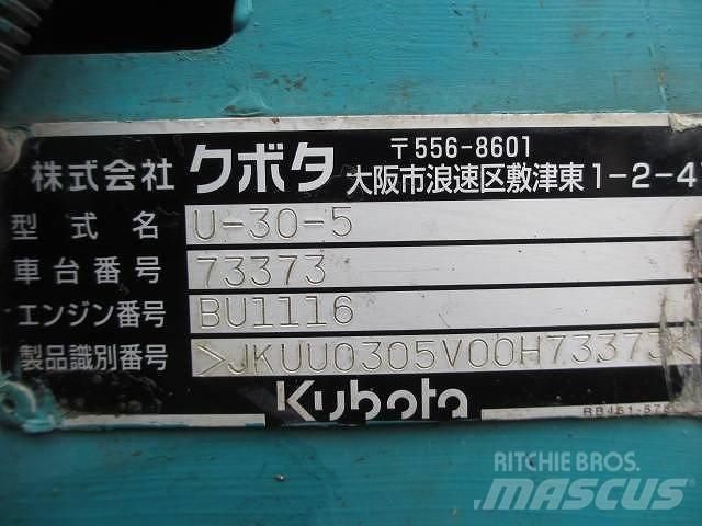 Kubota U 30-5 Мини екскаватори < 7 т