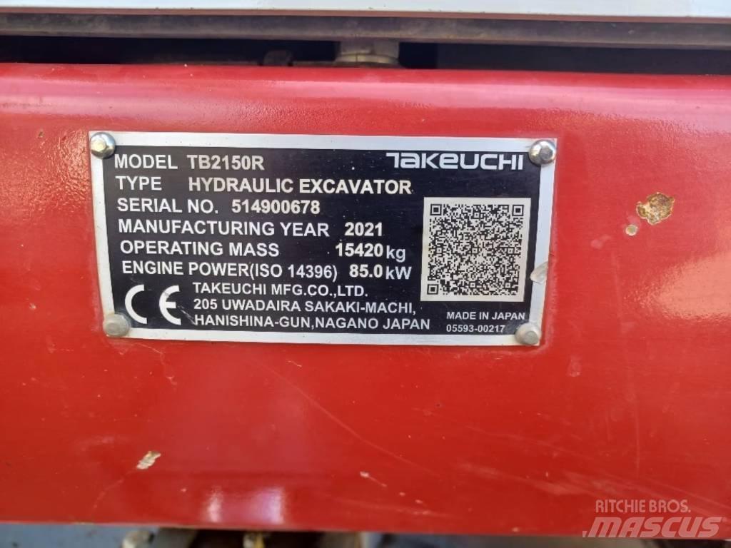 Takeuchi TB 2150 R Верижен екскаватор