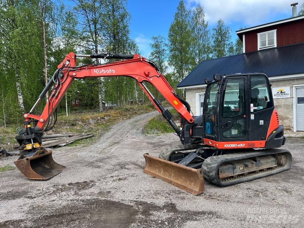 Kubota kx080-4a2 Средни екскаватори 7т - 12т