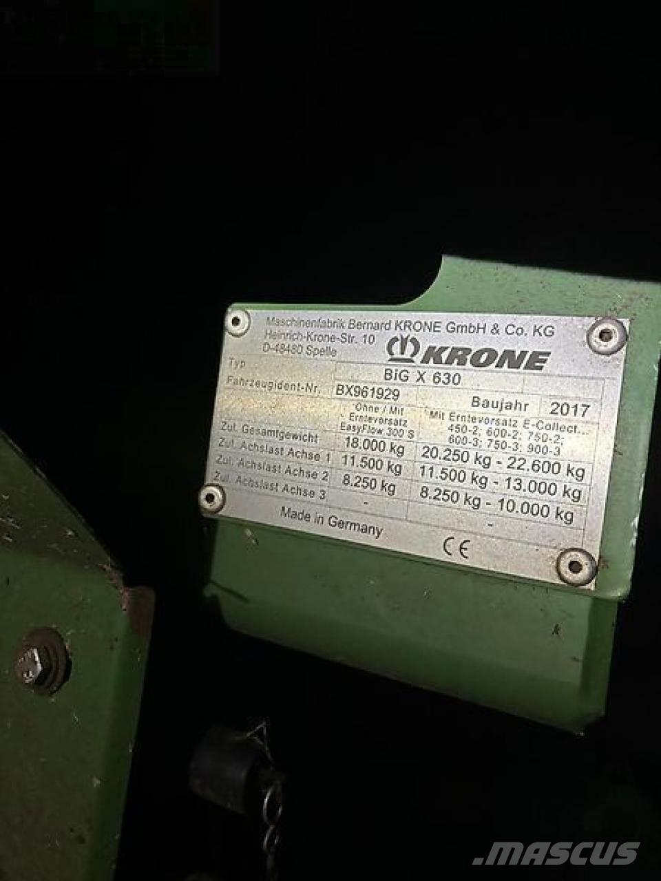 Krone big x 630 Самоходни фуражири