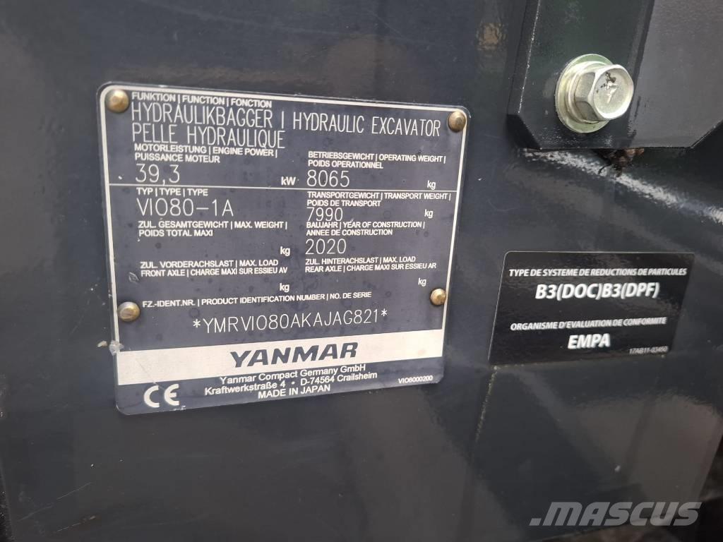 Yanmar Vio 80-1A Средни екскаватори 7т - 12т