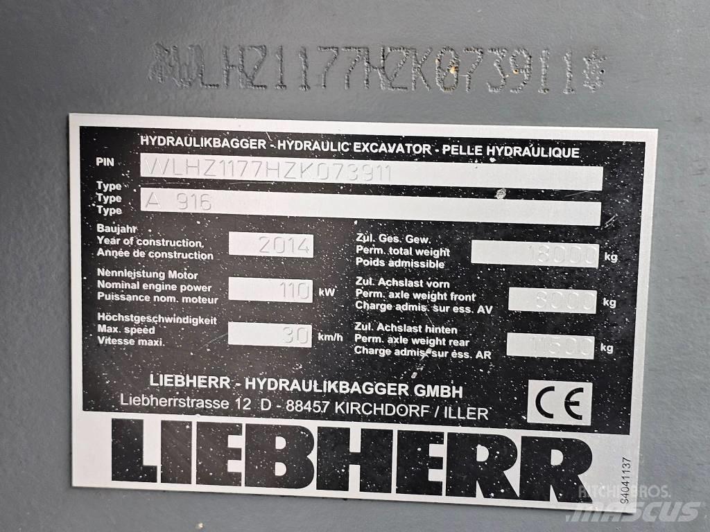 Liebherr A 916 Колесни екскаватори