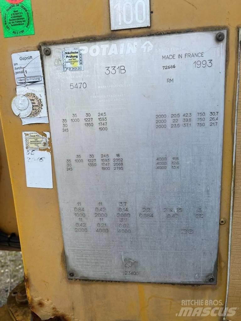 Potain GTMR 331 B Мачтови кранове