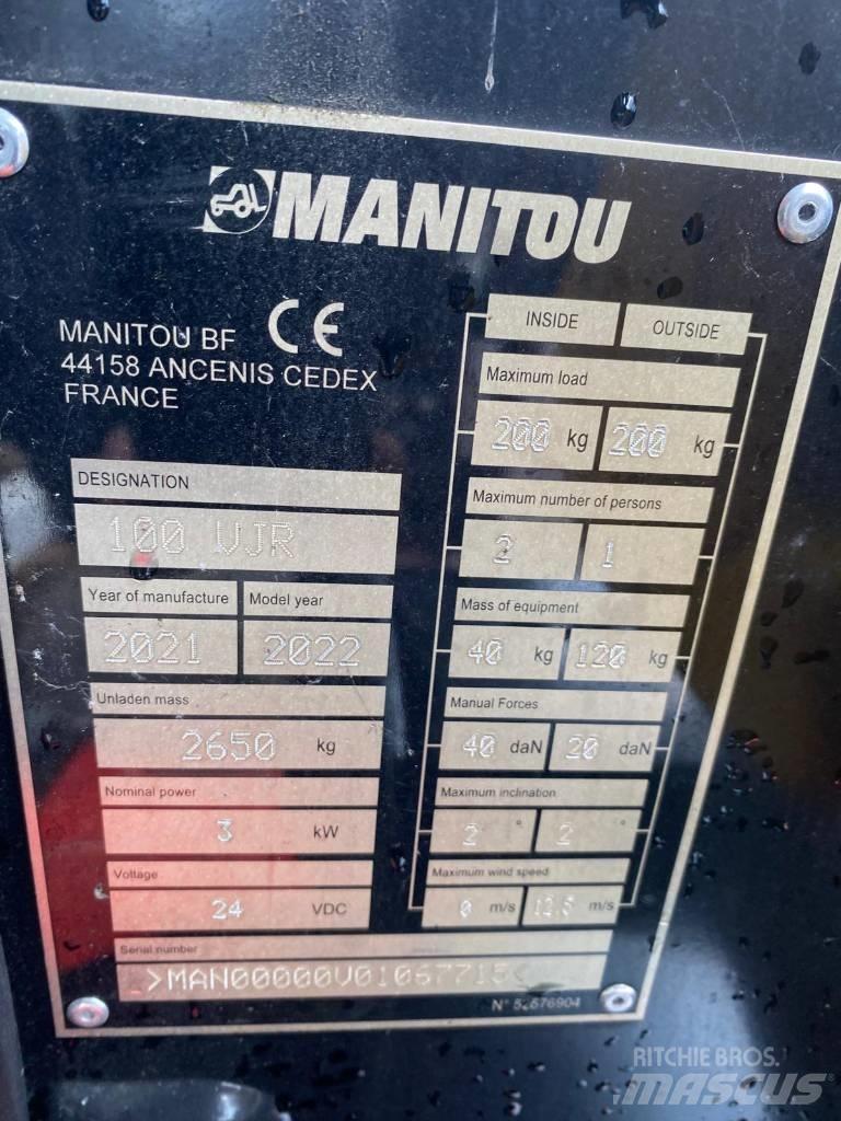 Manitou 100 VJR Вертикални мачтови повдигачи
