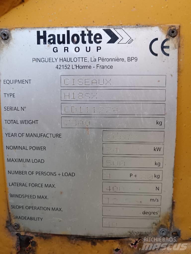 Haulotte H 18 SX Ножични работни платформи