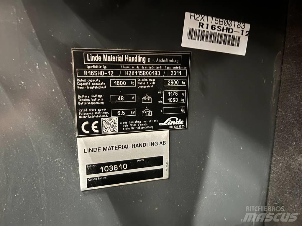 Linde R16S Ретрак/ Високоповдигач с изместване на вилката напред