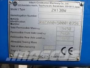 Hitachi ZX 130 W Колесни екскаватори