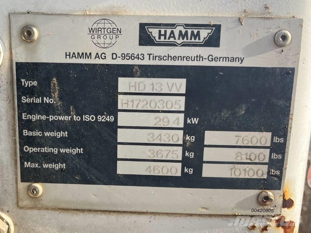 Hamm HD 13 VV Двойни барабанни ролки
