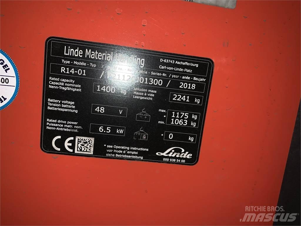 Linde R14 Ретрак/ Високоповдигач с изместване на вилката напред