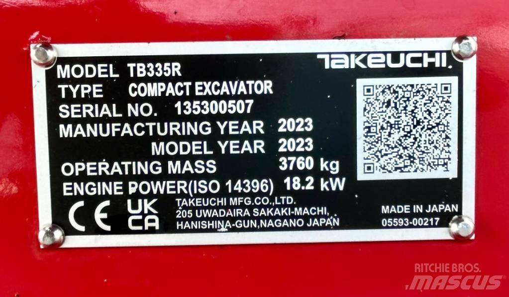 Takeuchi TB 335R V3 Мини екскаватори < 7 т