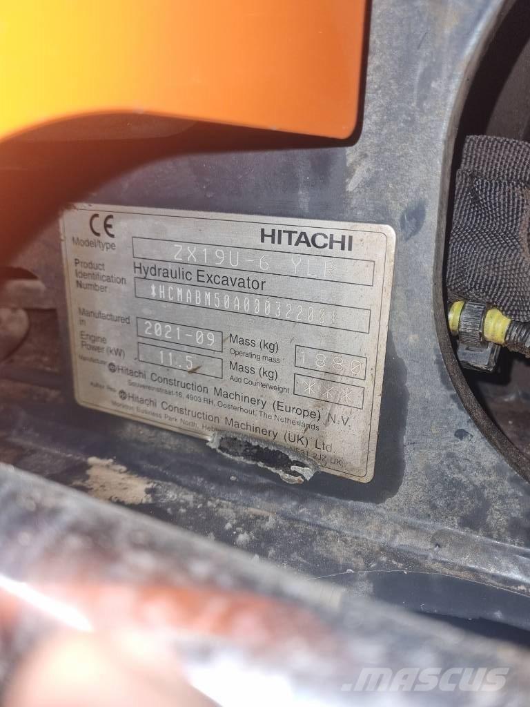 Hitachi ZX 19 U Мини екскаватори < 7 т