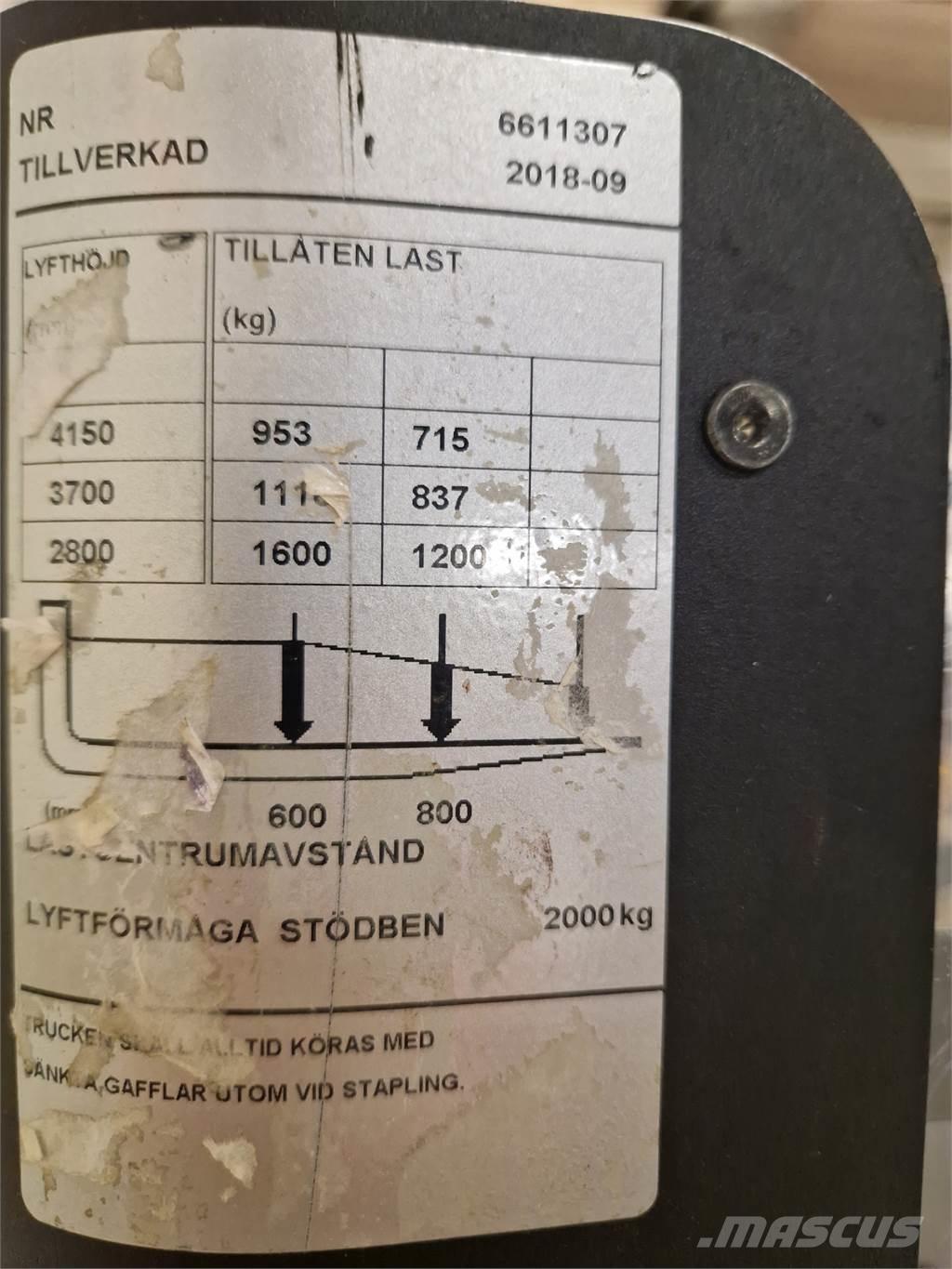 Toyota SPE160L Колички високоповдигачи с теглич
