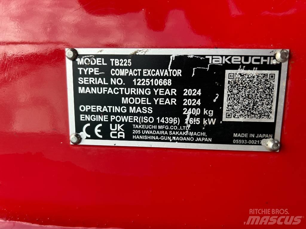 Takeuchi TB 225A V5 Мини екскаватори < 7 т