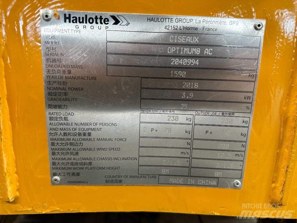 Haulotte OPTIMUM 8 Ножични работни платформи
