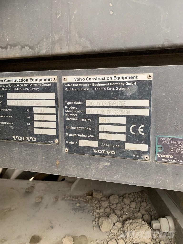 Volvo EWR 170 E Колесни екскаватори