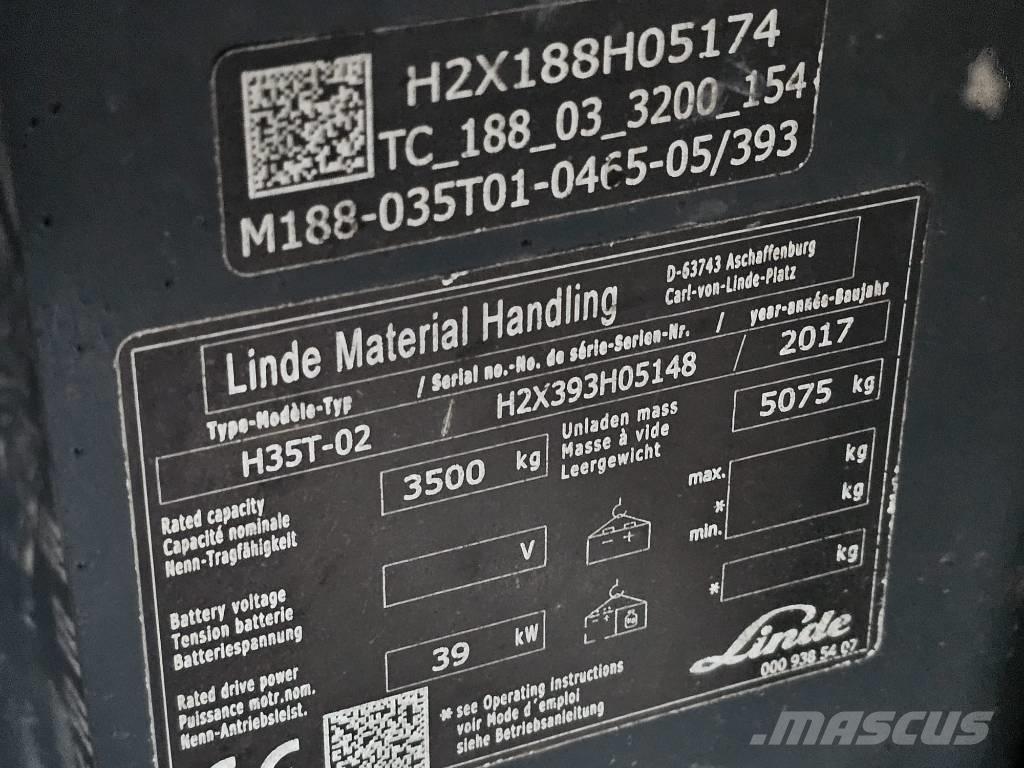 Linde H35T-02 Камиони с АГУ