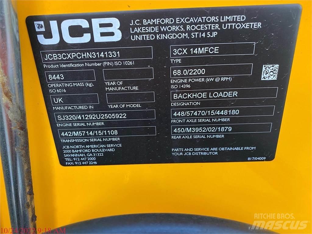 JCB 3CX14 Товарач със заден ексватор