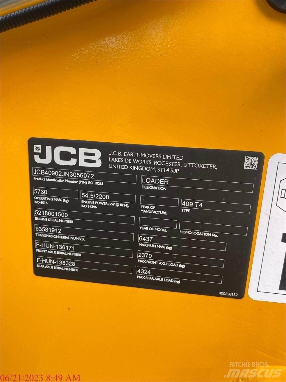 JCB 409 Колесни товарачи
